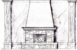 Fireplace “Study” Drawing