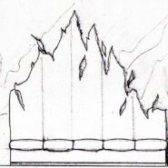Flame Banquette Study Drawing