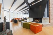 Mid Century Modern Dramatic Fireplace