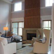 Hidden Media above fireplace