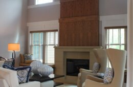 Hidden Media above fireplace