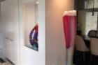 Art Glass Display in modern open plan home